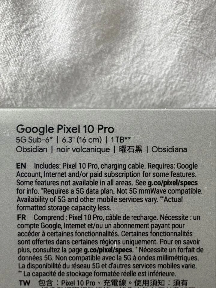 New Unopened Google Pixel 10 Pro 1TB - photo 2