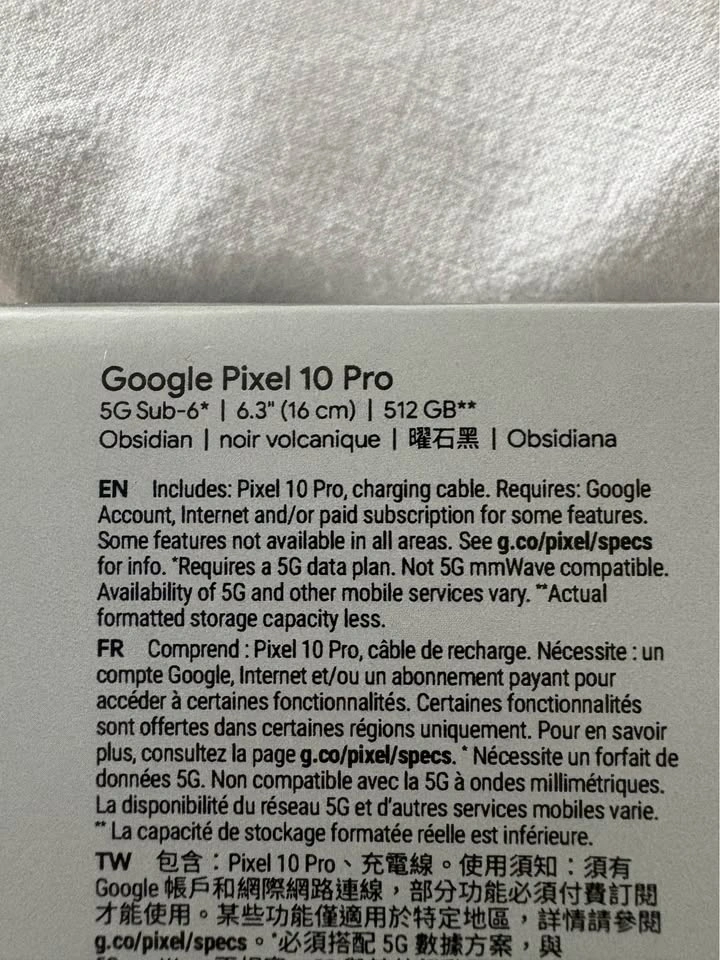 New Unopened Google Pixel 10 Pro 512GB - photo 2