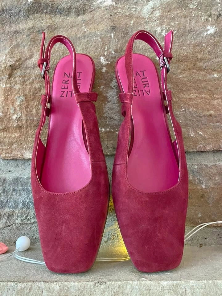 Naturalizer Red/Maroon Suede Slingback Size 6