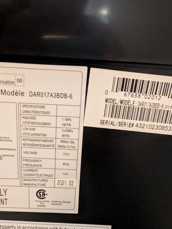Danby 1.7 cu. ft. Black Mini Fridge - Great for Dorms! - photo 4