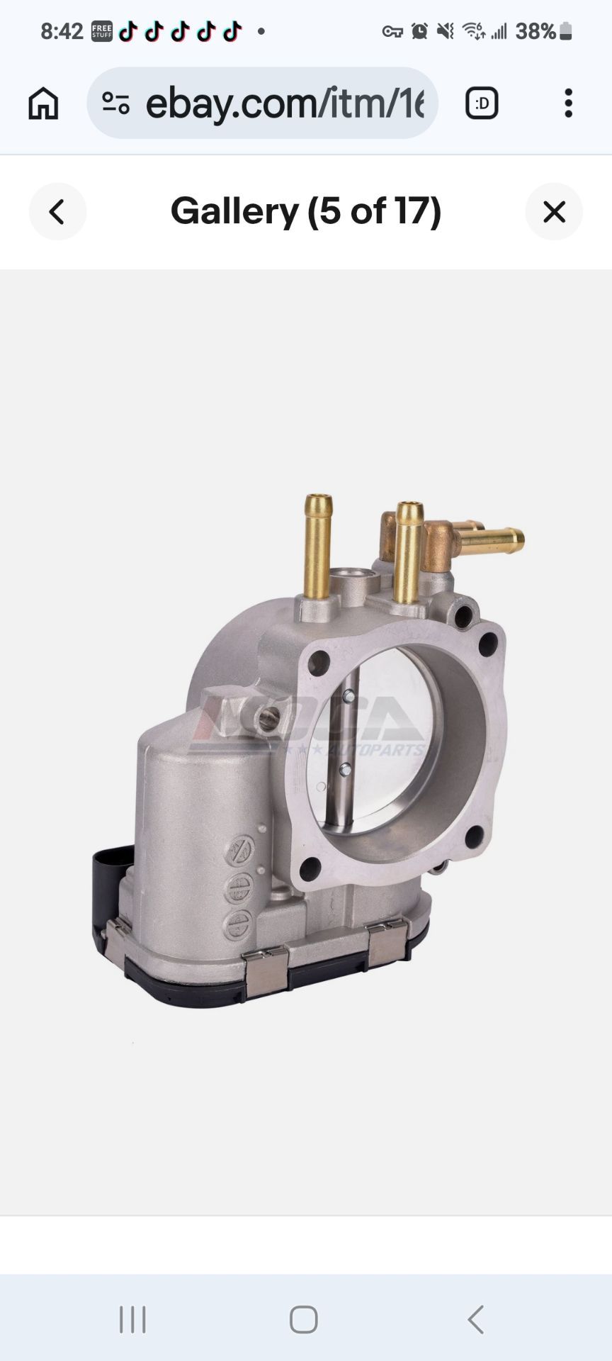 6-Pin Throttle Body w/Valve ASSY 00-05 VW Passat 2.8L - photo 2