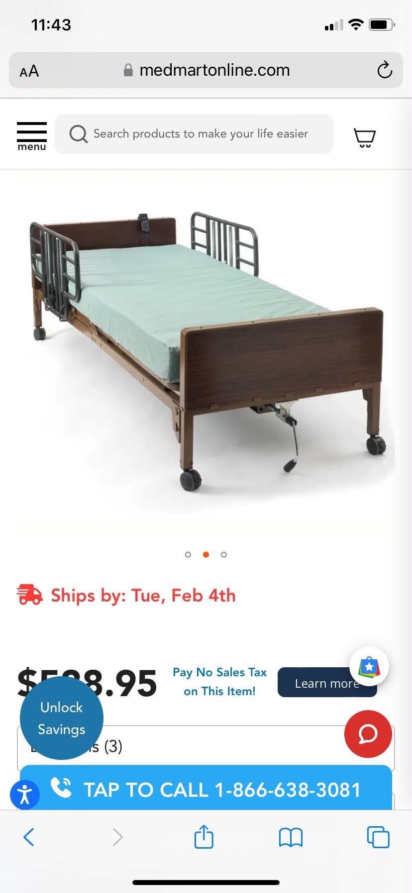 Free Electrical Hospital Bed