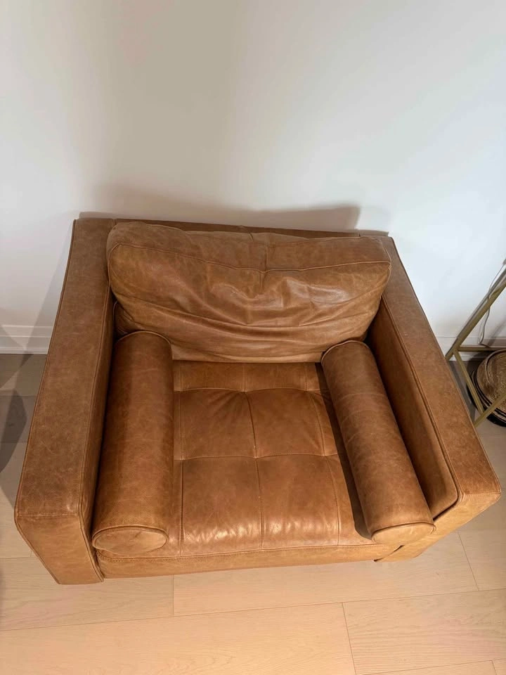 Tan Leather Chair - photo 3