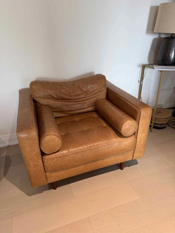 Tan Leather Chair - photo 4