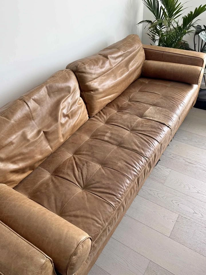Tan Leather Sofa