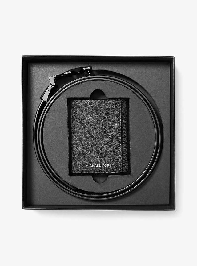 Michael Kors Signature Logo Card Case & Belt Gift Set - photo 4