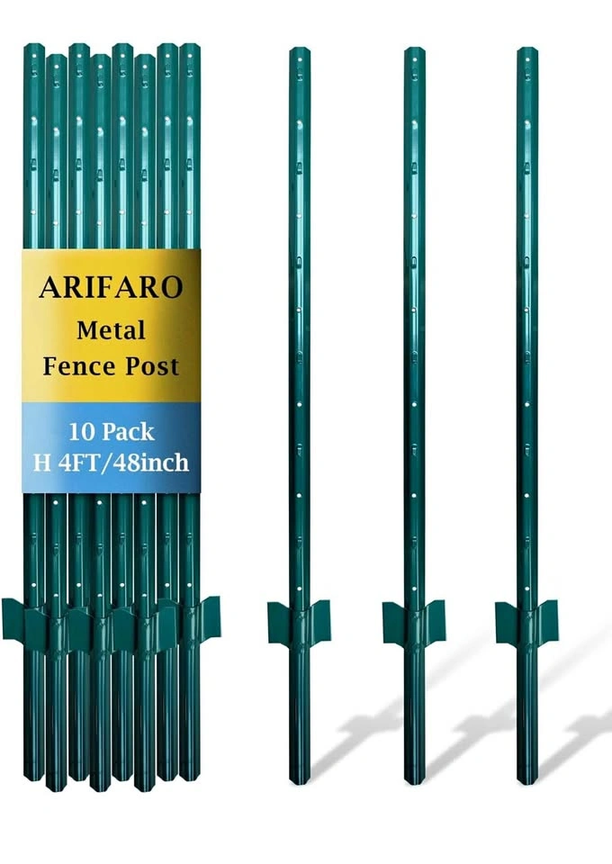 Fence Posts 4 Feet Sturdy Duty Metal Fencing Poles