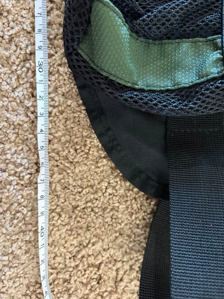 Black and green waist bag fanny pack multiple pockets - photo 2