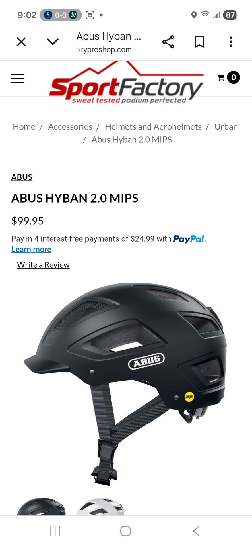 Abus Urban Hyban 2.0 Helmet - Velvet Black, L (55-61cm) - photo 5