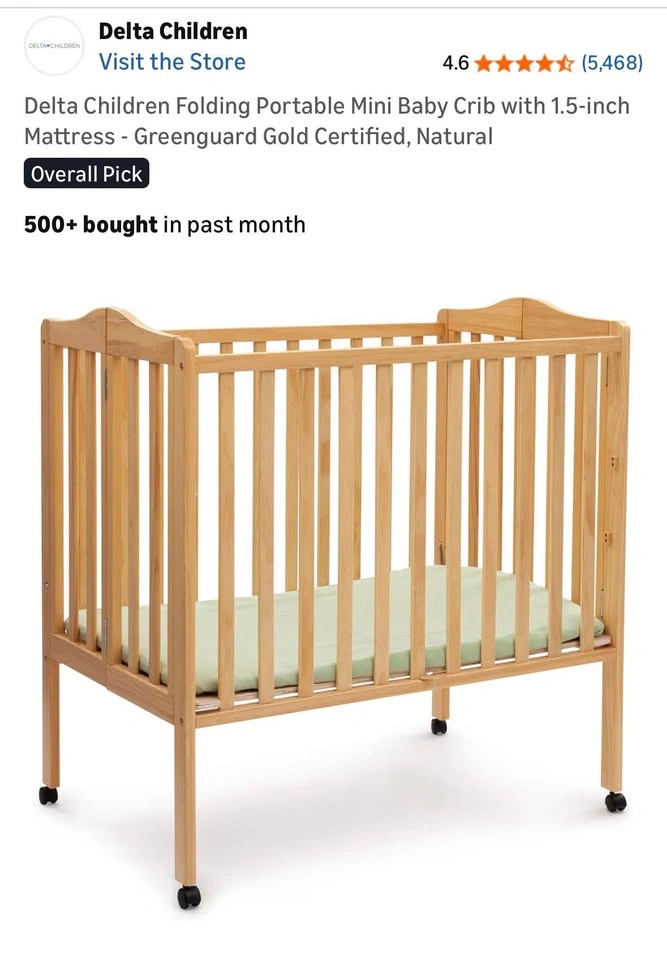 Mini crib & mattress - photo 2
