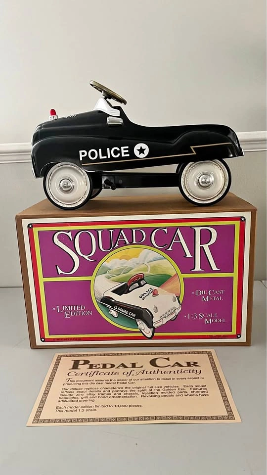 XONEX Squad Car Police 1:3 Scale 1993 Limited Edition Pedal Car
