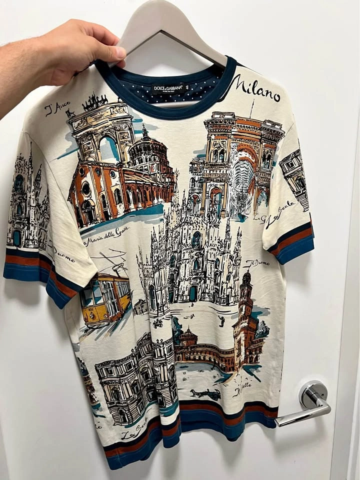 D&G TShirt Medium Size M Dolce and Gabbana Milan Italy Shirt Pol