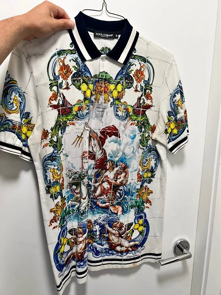 D&G Polo Size M Dolce & Gabbana Versace Style