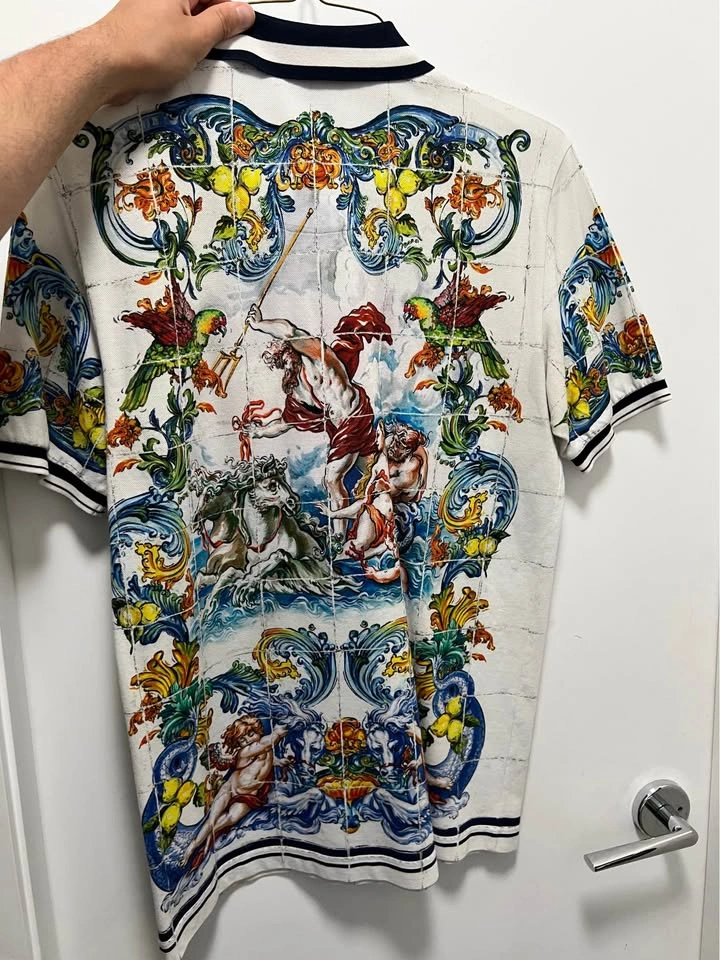 D&G Polo Size M Dolce & Gabbana Versace Style - photo 2