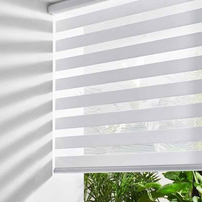 Persilux Zebra Blinds 18" W x 47" H White