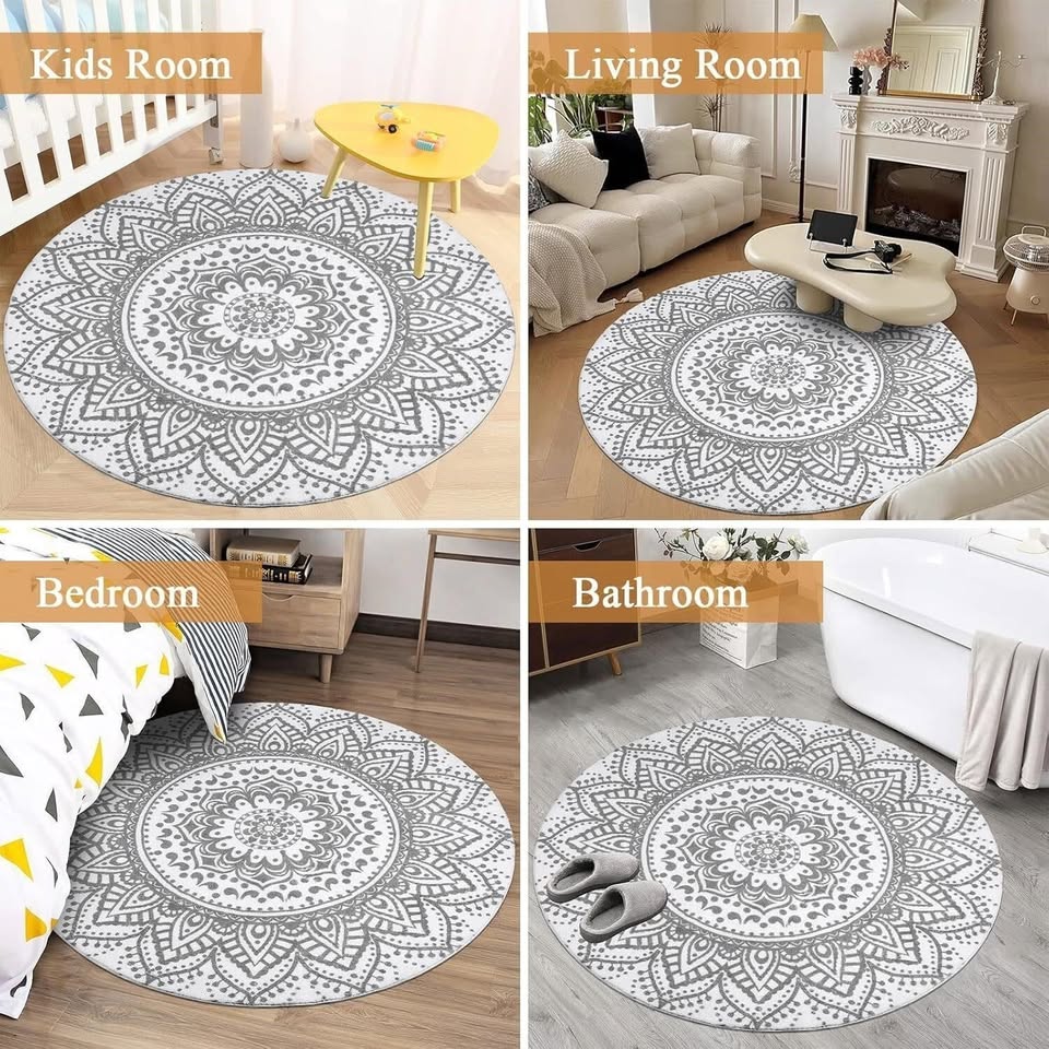 HEBE 5.25 Ft Large Round Area Rug Soft Chic Bohemi - photo 2