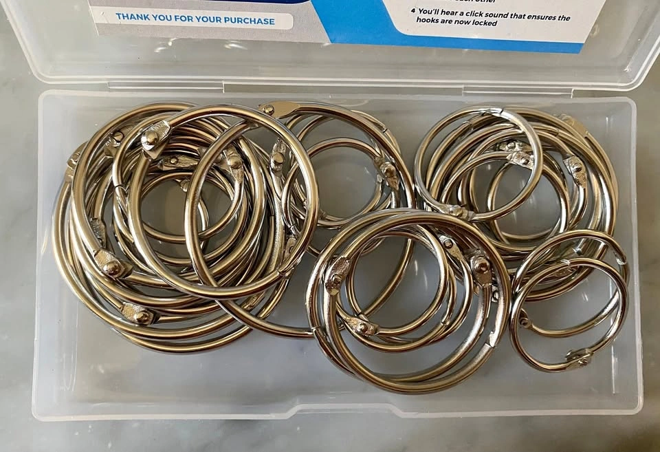 Loose Leaf Binder Rings - Assorted Sizes (1, 1.5, 2 Inch)