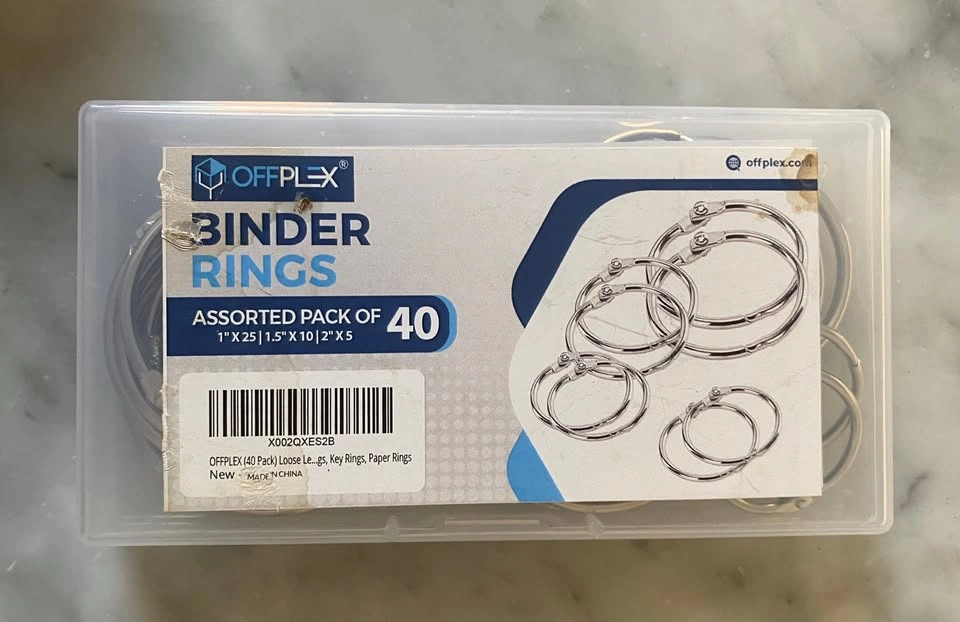 Loose Leaf Binder Rings - Assorted Sizes (1, 1.5, 2 Inch) - photo 2