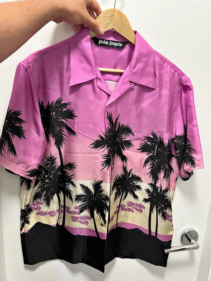 Palm Angels Silk Polo Sunset Summer