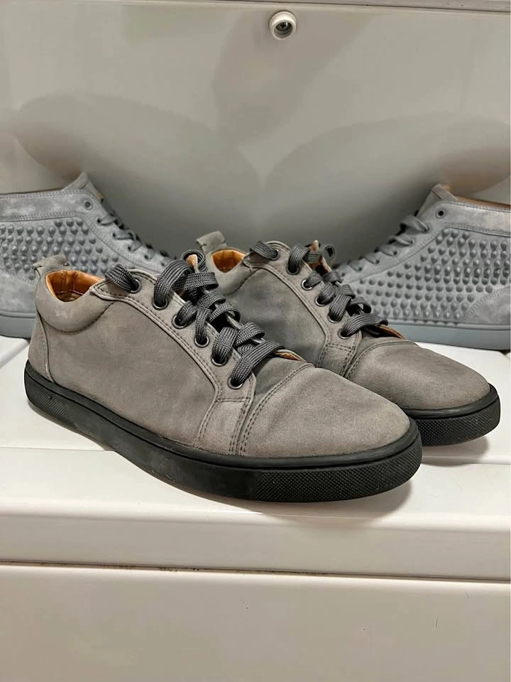 Louboutin Shoes Gray Mens Size 42 US 9 Grey Christian Louboutins