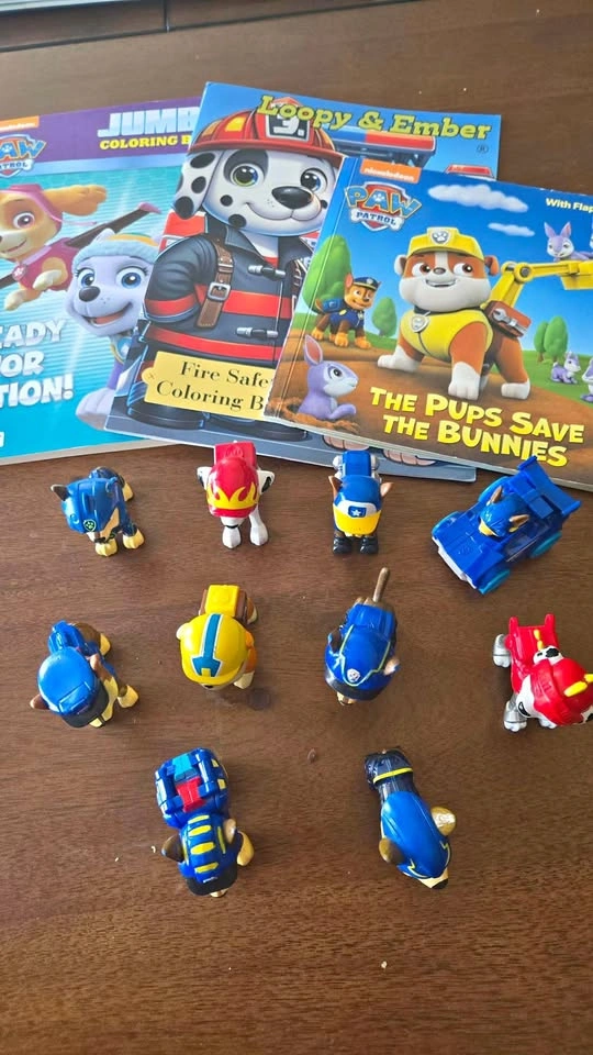12 Paw Patrol Toys with 2 Coloring Books
