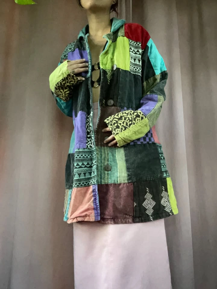 Cotton Colourful Patchwork Jacket - photo 5