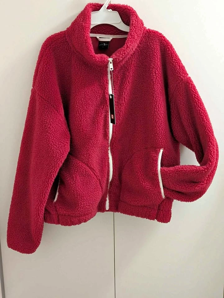 Red Fleece Jacket Full Zip