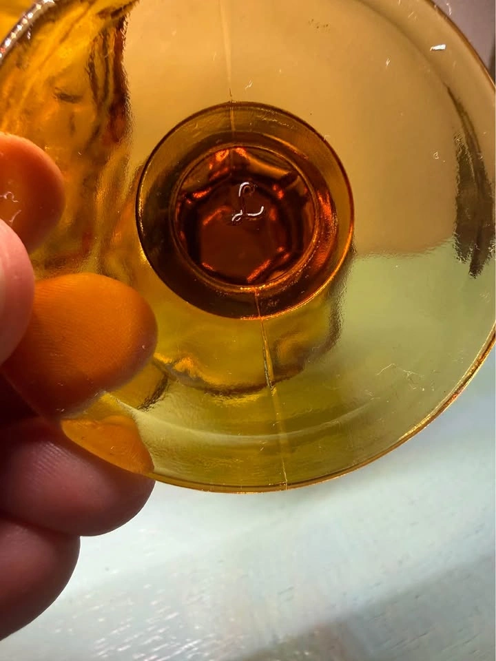 Three vintage Ashburton Amber glasses - photo 4