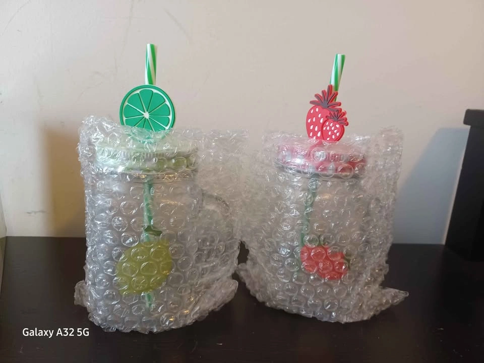 EntertainingStuff Fruit Fun Mason Drinking Jars 2 Jars with stra - photo 3