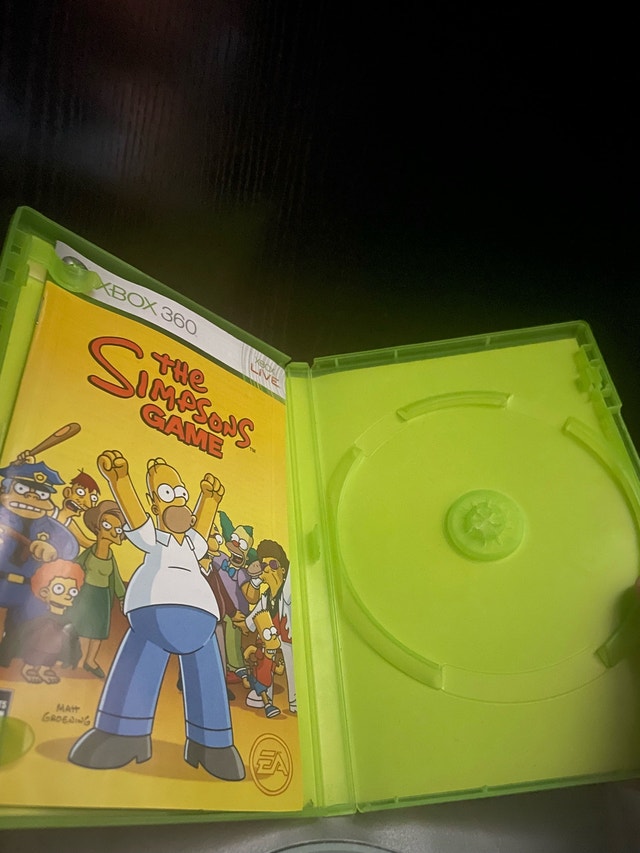 The Simpsons Game Xbox 360 Box and Manual Only