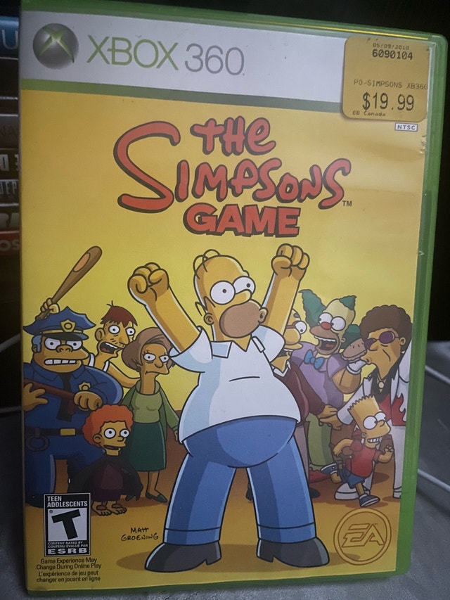 The Simpsons Game Xbox 360 Box and Manual Only - photo 2