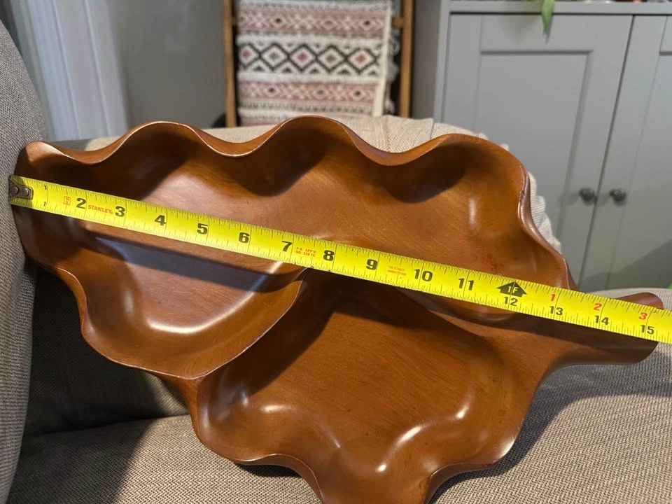 MCM Woodcraft Woodware Cherry wood candy dish - photo 2