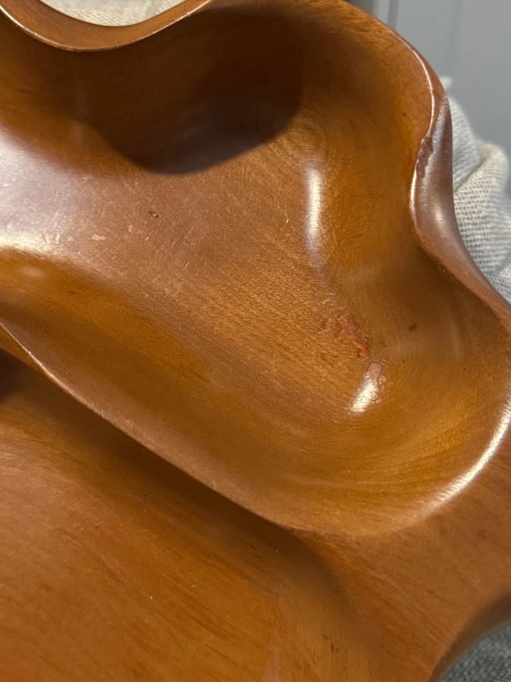 MCM Woodcraft Woodware Cherry wood candy dish - photo 3