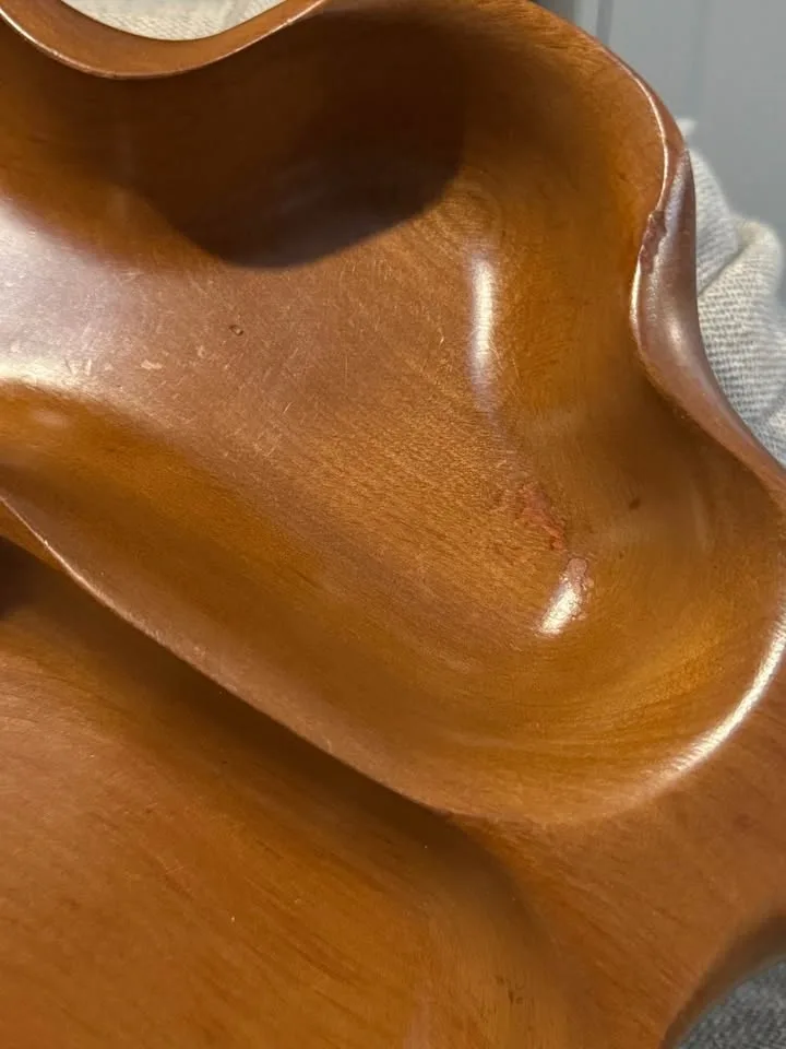 MCM Woodcraft Woodware Cherry wood candy dish - photo 3