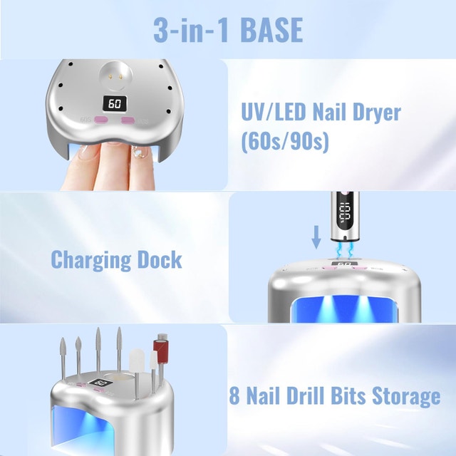 Cordless Electric Nail Drill File 35000RPM - photo 4