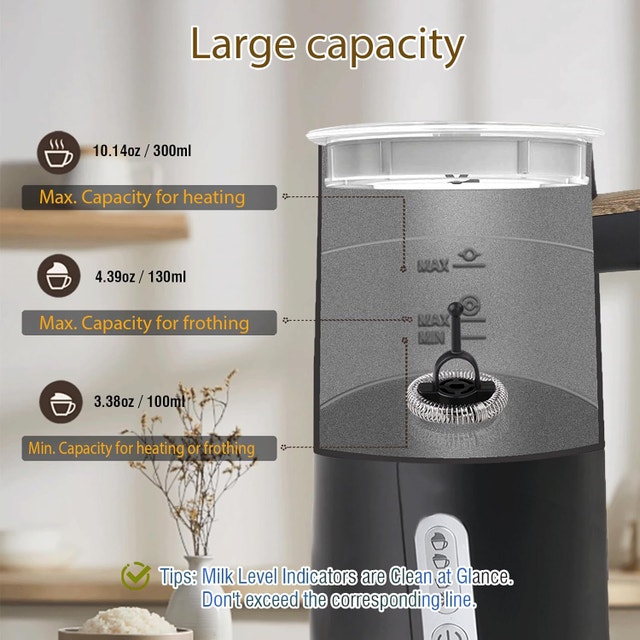 Electric Milk Frother and Steamer, 4-in-1 - photo 5