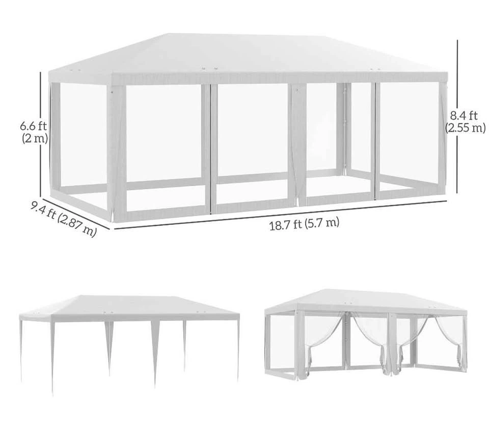 Gymax 10'x20' Outdoor Mesh Canopy Tent - New - photo 2