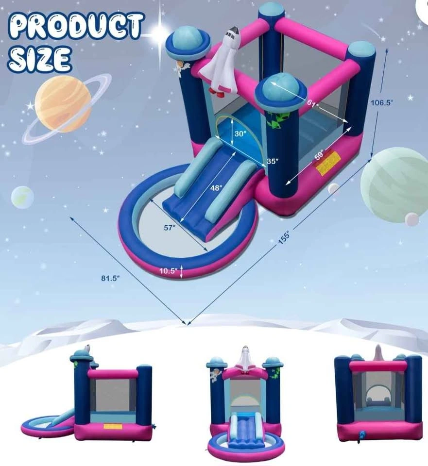 Inflatable Bounce Castle Water Slide With Splash Pool - photo 2