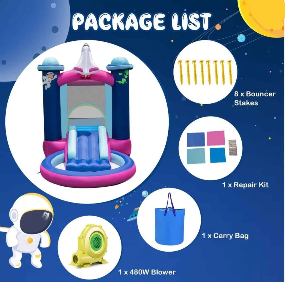 Inflatable Bounce Castle Water Slide With Splash Pool - photo 4
