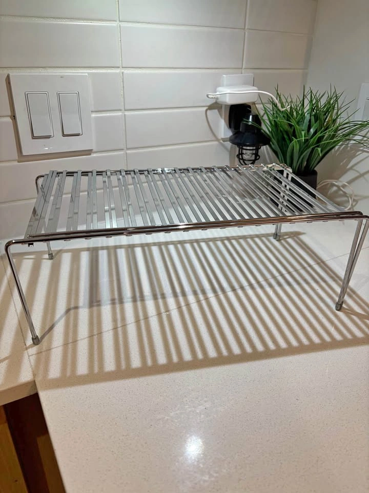 Expandable Chrome Kitchen Shelf Organizer