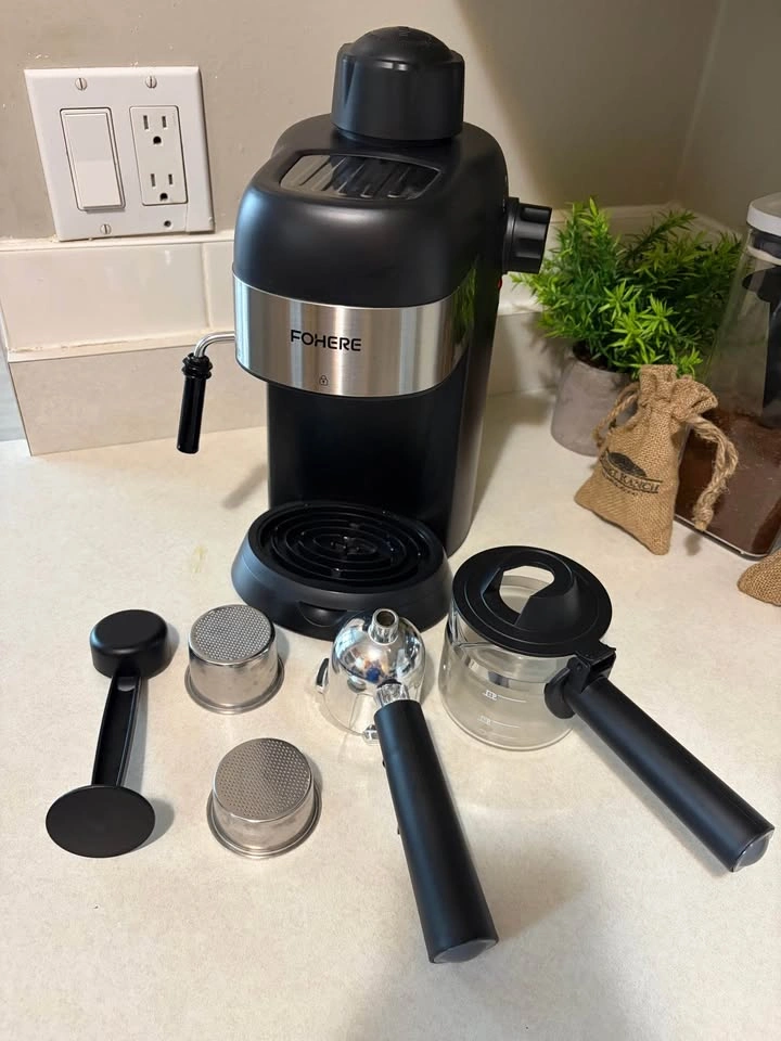 Fohere 4 Cup Espresso Machine & Cappuccino Maker w/ Milk Frother - photo 3