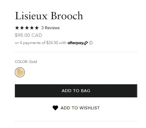 JENNY BIRD Lisieux Egrets Collection Gold-Dipped Brooch - photo 2