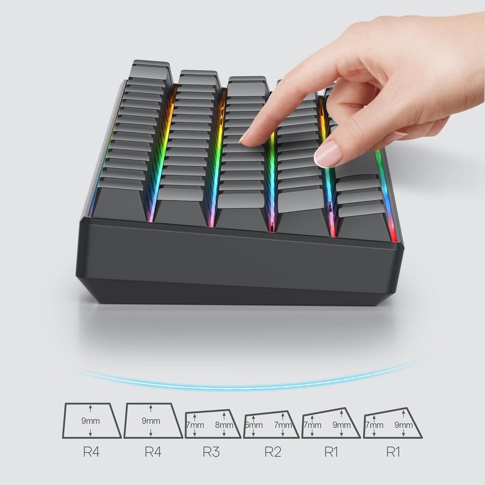 Fogruaden PBT Keycaps Side Print Set, Black, 130 Keys - photo 3