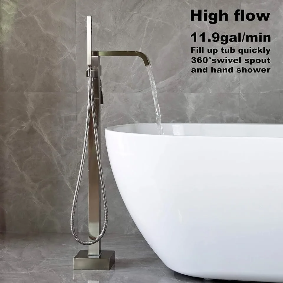 LLGG Freestanding Tub Faucets Brushed Nickel thumbnail