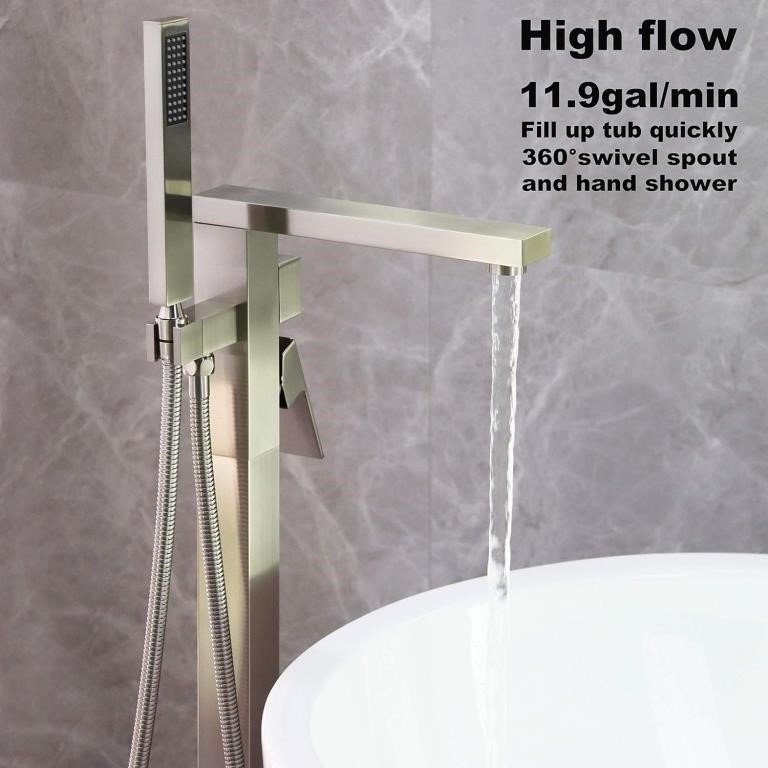 LLGG Freestanding Tub Faucets Brushed Nickel - photo 3