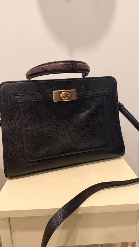 Coach Lane Carryall Leather Crossbody Satchel Shoulder Bag - photo 2