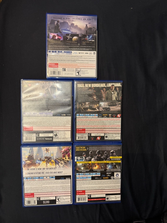 PS4 Games Bundle - Star Wars, Dishonored 2, Mafia III, R6 Siege, - photo 3