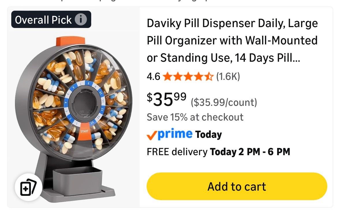 14-Day Pill Dispenser