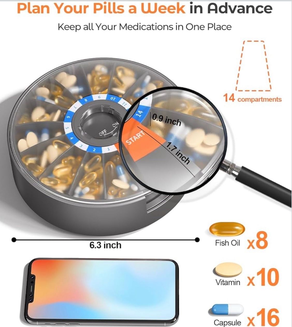 14-Day Pill Dispenser - photo 2