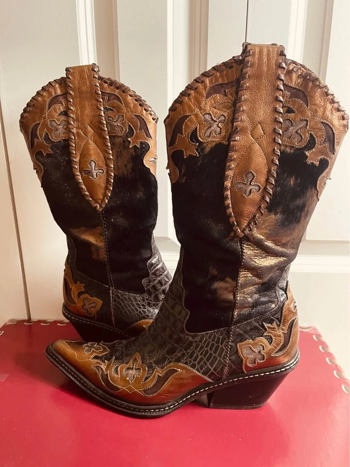 Donald J Pliner Italian Western Boots Sz 7.5 - photo 2